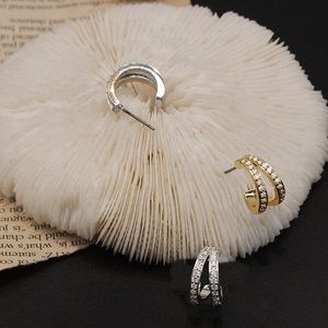 🔥 NWT! Vintage zircon 18k gold over brass earring